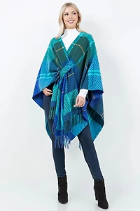 Plaid Loop Ruana
