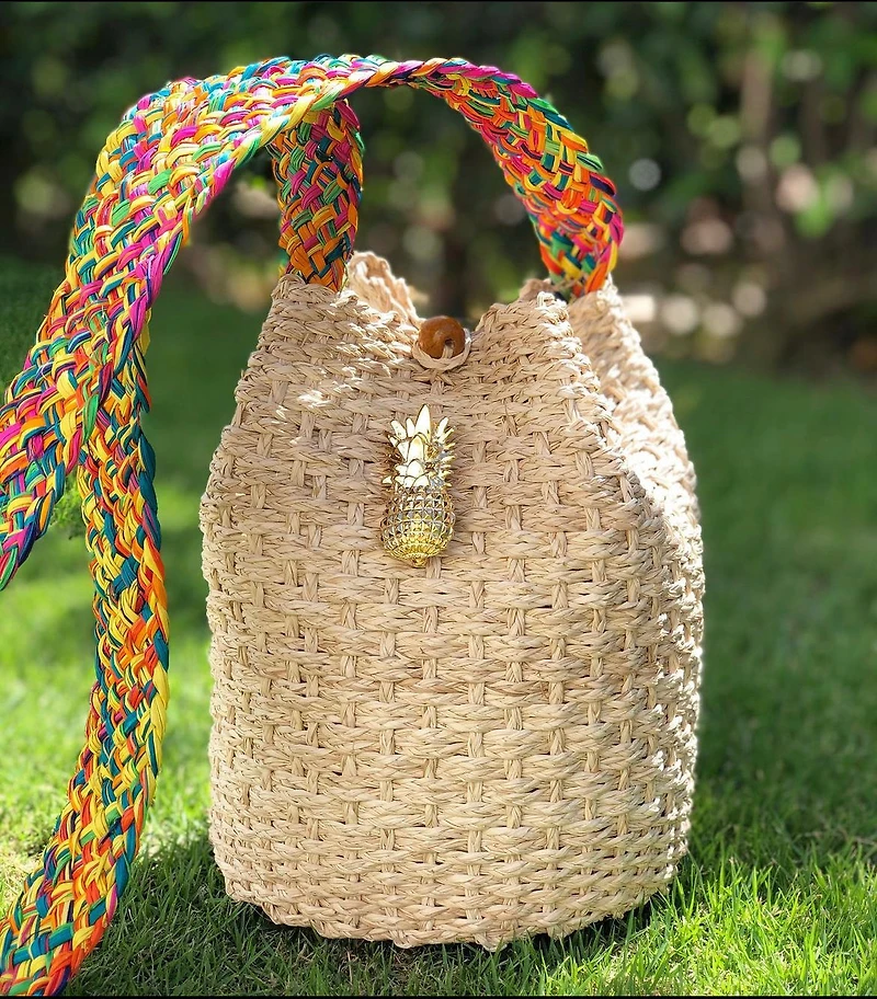 Bolso Iraca Broche Piña