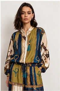 Cavalla Teal Silk Set