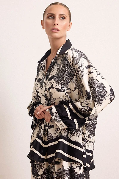 Florence Button Down Silk Set