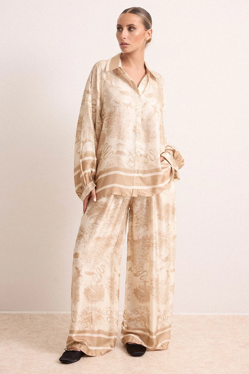 Florence Button Down Silk Set