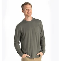 Mens Bamboo Flex Long Sleeve Pocket Tee