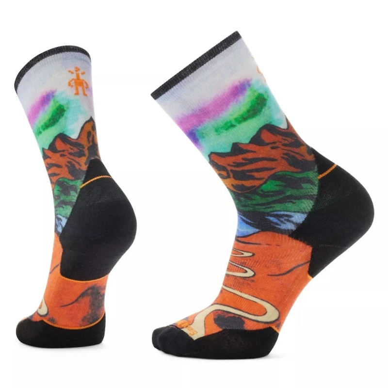 Men's Trail Run Targeted Cushion Singletrack Print Crew