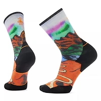 Men's Trail Run Targeted Cushion Singletrack Print Crew
