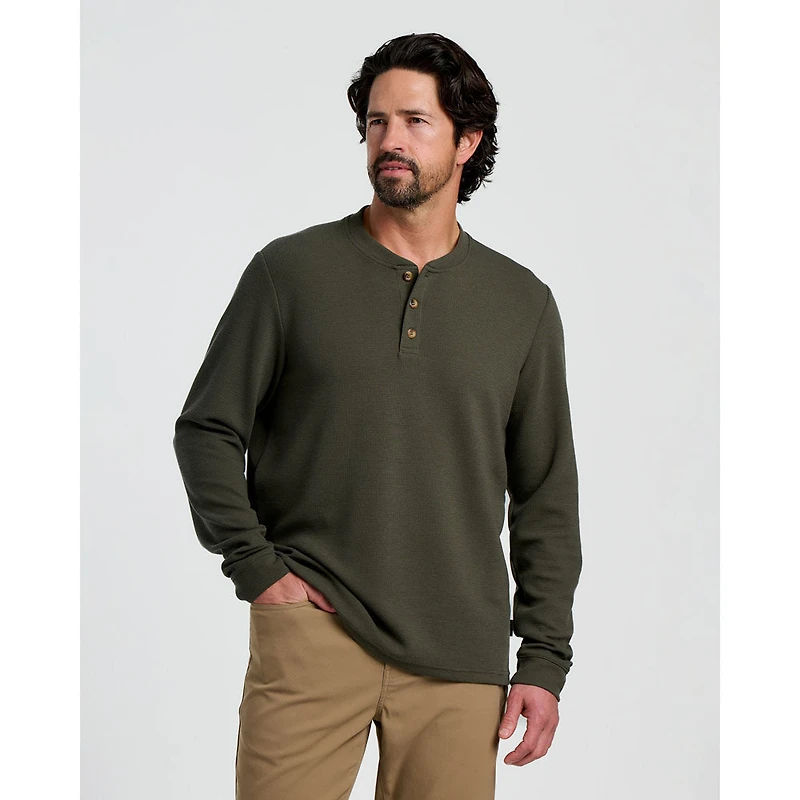 Men's Waffle Long Sleeve Henley