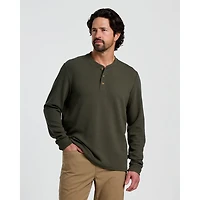 Men's Waffle Long Sleeve Henley