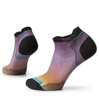 Women's Run Zero Cushion Ombre Print Low Ankle Socks