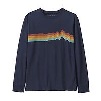 Kids' Long-Sleeved Regenerative Organic Certified Cotton Ridge Rise Stripe T-Shirt