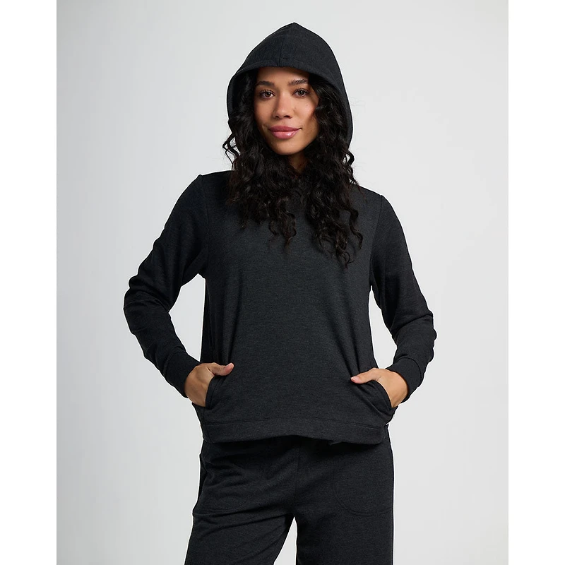 Women's Bamboo Lightweight Fleece Cropped Hoodie