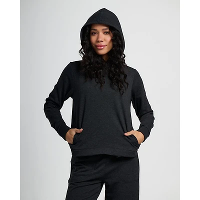 Women's Bamboo Lightweight Fleece Cropped Hoodie