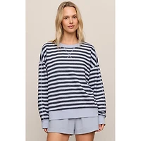 Women's Everyday French Terry Striped Crew