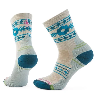 Women's Hike Light Cushion Retro Floral Mid Crew