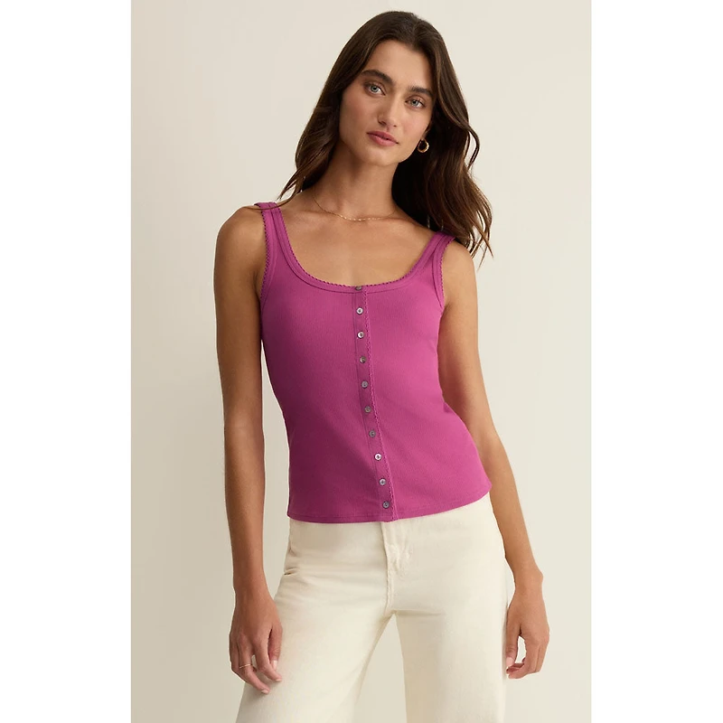 Women's Niko Scallop Rib Tank Top
