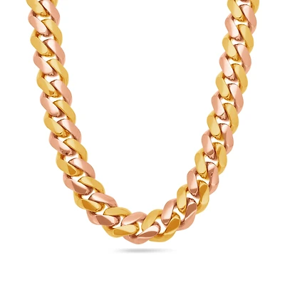 Two-Tone Cuban Link Chain (10mm)