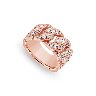 Baby Cuban Link Ring (9mm, 1/2 Iced)