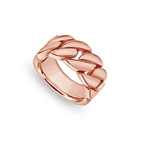 Baby Gold 1/2 Cuban Link Ring (9mm)