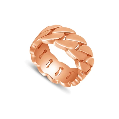 Baby Gold Cuban Link Ring (9mm)