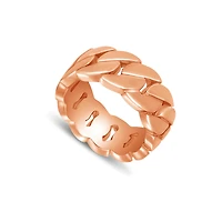 Baby Gold Cuban Link Eternity Ring (9mm)
