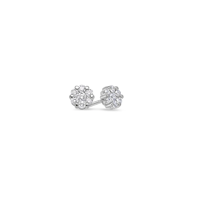 Nano Dax Diamond Cluster Earrings