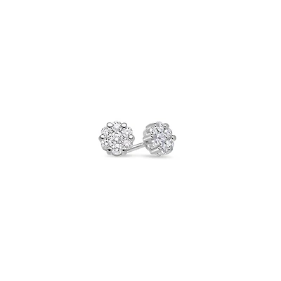 Nano Dax Diamond Cluster Earrings