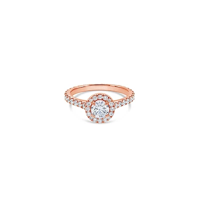 Elle Halo Engagement Ring (GIA Round 0.50ct)