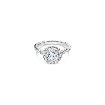 Elle Halo Engagement Ring (GIA Round 1.00ct)