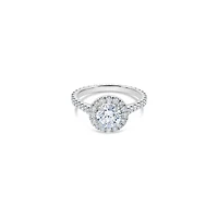 Elle Halo Engagement Ring (GIA Round 1.00ct)