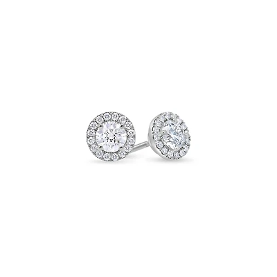 Elle Diamond Stud Earrings (GIA Round, 1.20 Carat Total)