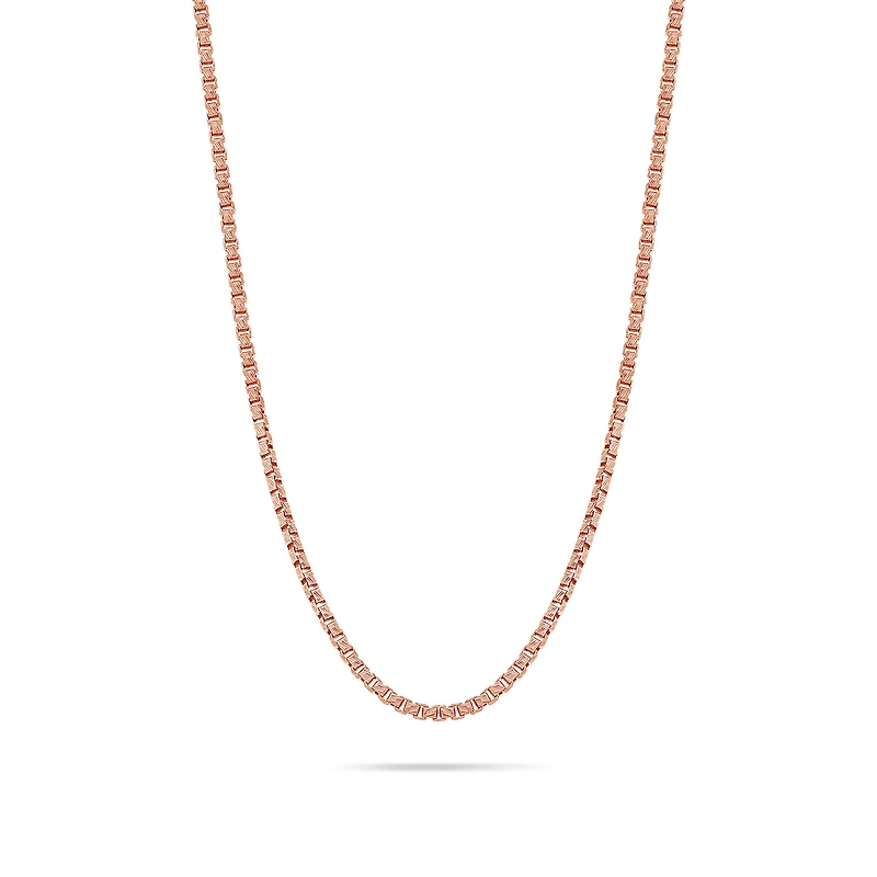 Gold Box Link Chain (2mm, Brush-finished)