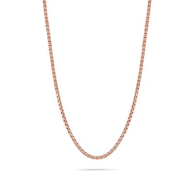Gold Box Link Chain (2mm, Brush-finished)