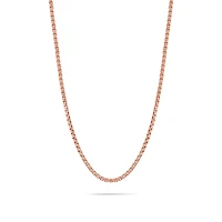 Gold Box Link Chain (2mm, Brush-finished)
