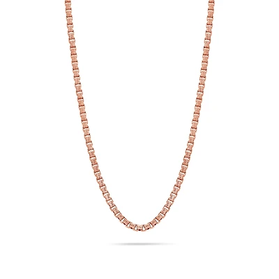 Gold Box Link Chain (3mm, Brush-finished)