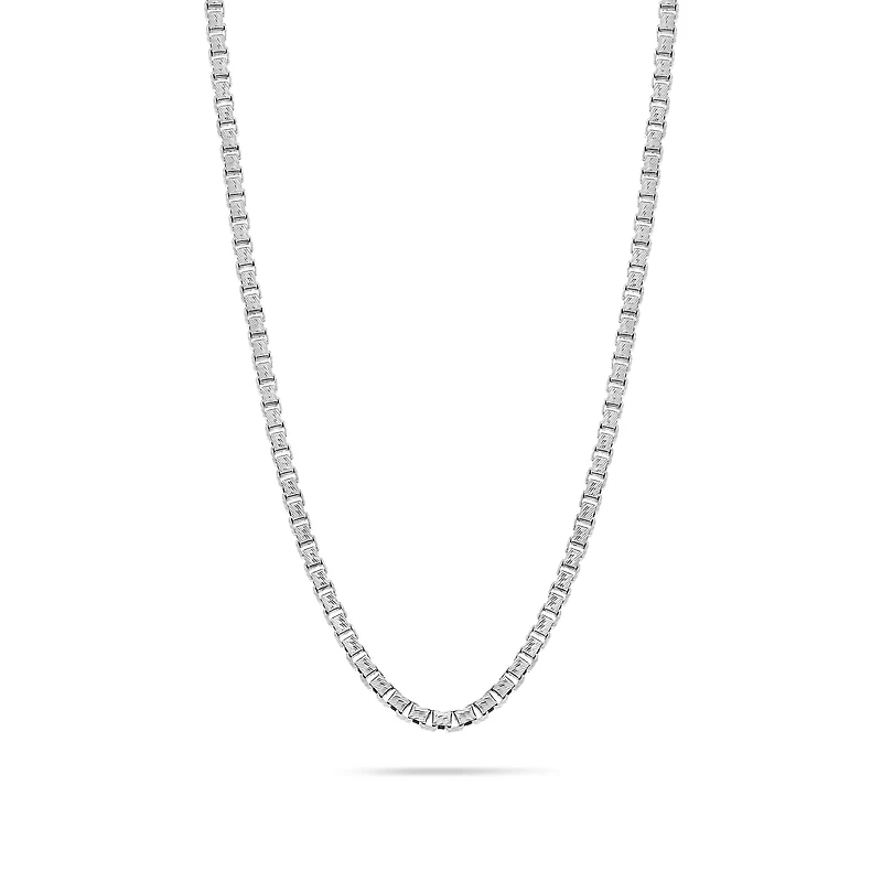 Gold Box Link Chain (3mm, Brush-finished)