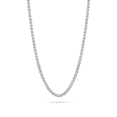 Gold Box Link Chain (3mm, Brush-finished)