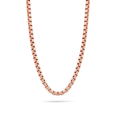 Gold Box Link Chain (4mm, Brush-finished)