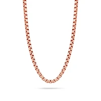 Gold Box Link Chain (4mm, Brush-finished)