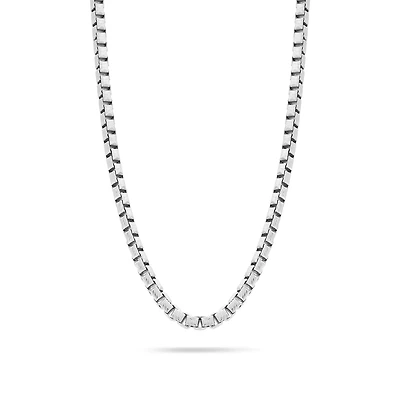 Gold Box Link Chain (4mm, Brush-finished)