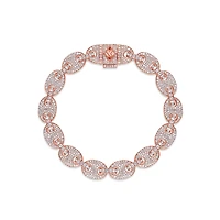 Diamond Ocean Link Bracelet (9mm)