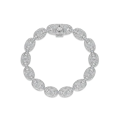 Diamond Ocean Link Bracelet (9mm)