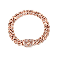Diamond Cuban Link Bracelet (10mm, Bustdown)