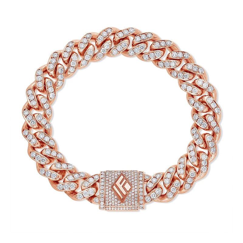 Diamond Cuban Link Bracelet (11mm, Clasp, Oversized)