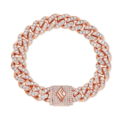 Diamond Cuban Link Bracelet (11mm, Clasp, Oversized)