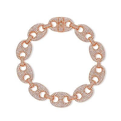 Diamond Ocean Link Bracelet (13mm)