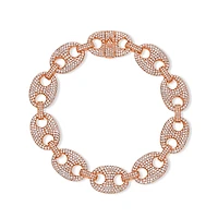 Diamond Ocean Link Bracelet (13mm)