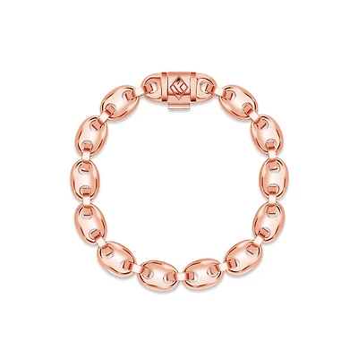 Gold Ocean Link Bracelet (9mm)
