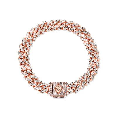 Diamond Cuban Link Bracelet (9mm, Prong Set)