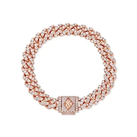 Diamond Cuban Link Bracelet (9mm, Prong Set)