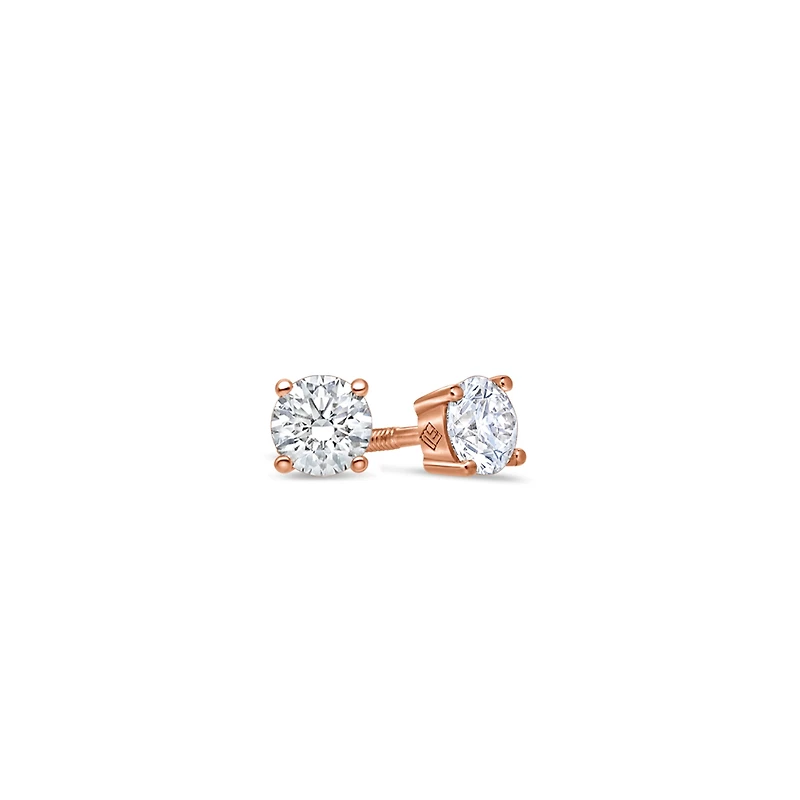 Solitaire Diamond Stud Earrings (GIA, Carat Total