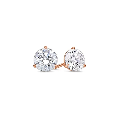 Solitaire Diamond Stud Earrings - (GIA, 4.00 Carat Total, Round)