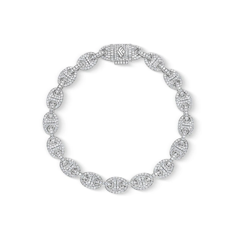 Diamond Ocean Link Bracelet (7mm)